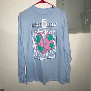 Men light blue long sleeve tee! Can be for girls too!